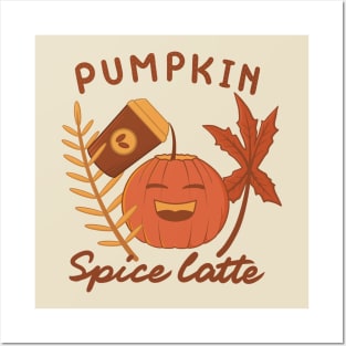 pumpkin spice latte Posters and Art